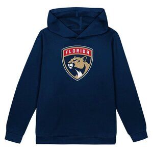 NHL 12M Toddler Boys Hooded Sweatshirt Florida Panthers Logo Pullover Navy